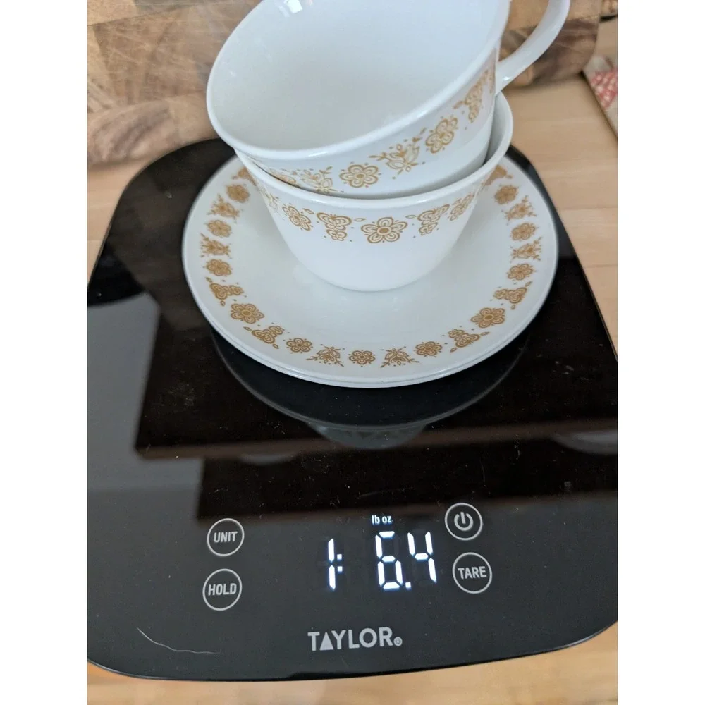 VTG Corelle Livingware Butterfly Gold Cup & Saucer Set of 2 Retired Replacements